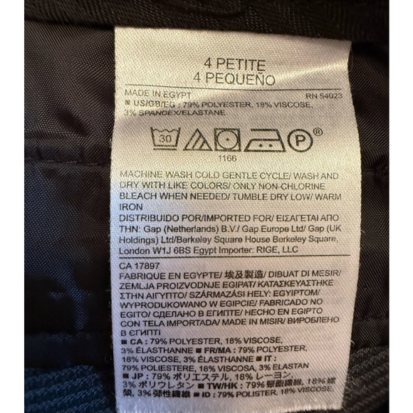 Women's Banana Republic Martin Fit Pants Size 4P Gray & Black - Picture 7 of 11